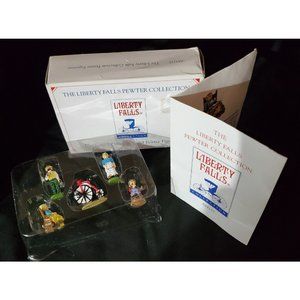 Liberty Falls 5 PEWTER FIGURINES AH135 dentist cowboy bicycle sign maker Harriet
